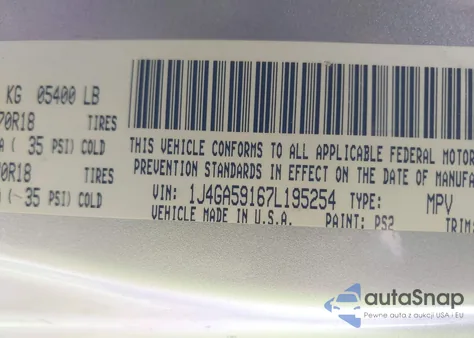 2007 Jeep Wrangler Unlimited Sahara from USA, damaged, VIN 1J4GA59167L195254
